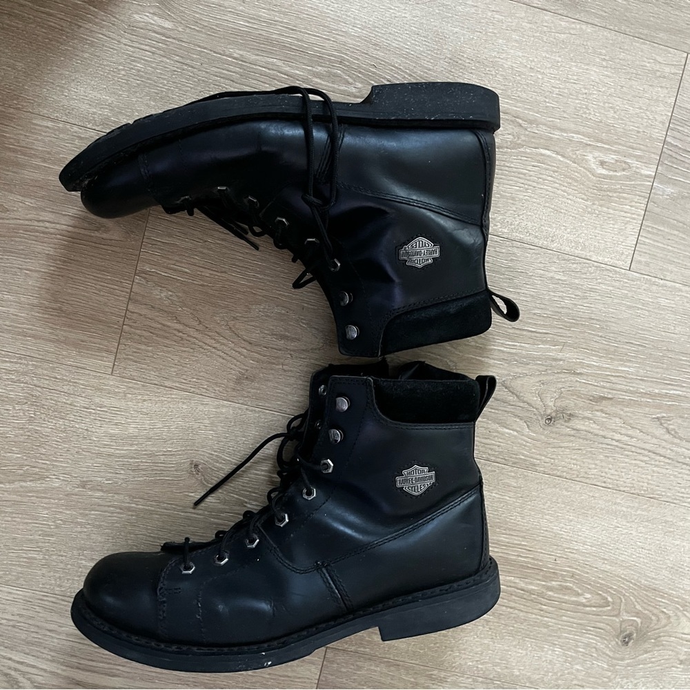 Harley-Davidson® Men's Aaron 6-Inch Motorcycle Boots, Side Zip. D93112